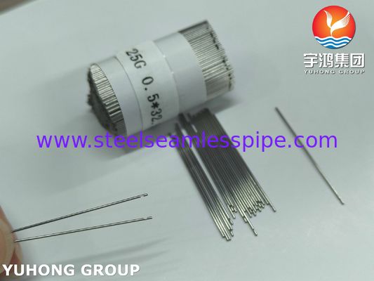 25G*32.5MM মেডিকেল স্টেইনলেস স্টীল একক-গর্ত সেচ ডেন্টাল নিডেল টিউব ISO9626 SUS304