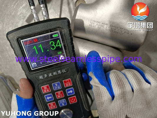 উচ্চ চাপ WP316L স্টেইনলেস স্টীল সমতুল্য Tee ASTM A403 সঙ্গতিপূর্ণ Buttweld ফিটিং