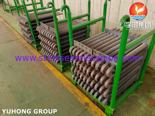 এএসটিএম A106 Gr.B কার্বন ইস্পাত U Bend HFW Solid Fin Tube For Diesel Engine Exhaust Economizers