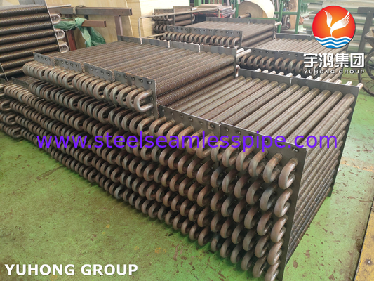 এএসটিএম A106 Gr.B কার্বন ইস্পাত U Bend HFW Solid Fin Tube For Diesel Engine Exhaust Economizers