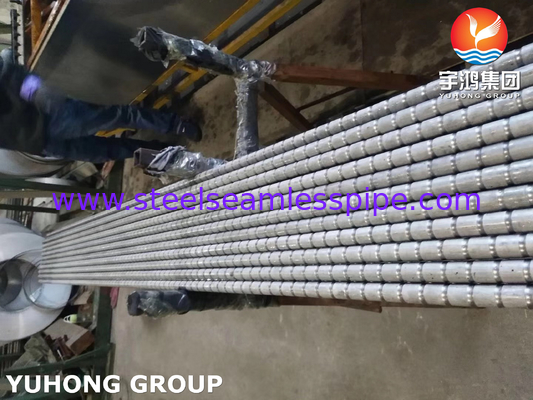 তাপ বিনিময়কারীর জন্য TP304 / TP304L TP316 / TP316L স্টেইনলেস স্টিলের ঢেউখেলানো ফিন টিউব