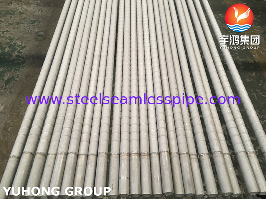 তাপ বিনিময়কারীর জন্য TP304 / TP304L TP316 / TP316L স্টেইনলেস স্টিলের ঢেউখেলানো ফিন টিউব