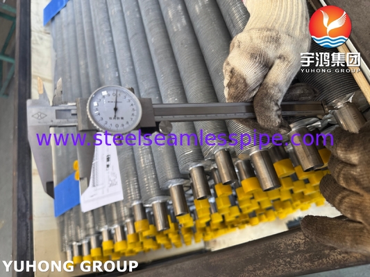 EN 10217-7 1.4301 Extruded Fin Tube With Aluminum 1060 Fin For Air Heaters