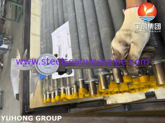 EN10217-7 1.4301 HVAC&R এর জন্য Al Fins Extruded Fin Tube সহ স্টেইনলেস স্টীল পাইপ