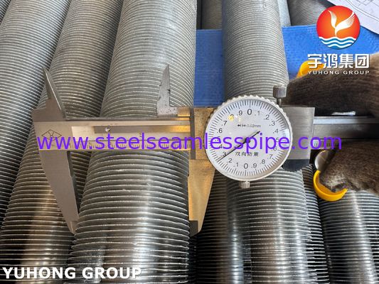 EN10217-7 1.4301 HVAC&R এর জন্য Al Fins Extruded Fin Tube সহ স্টেইনলেস স্টীল পাইপ