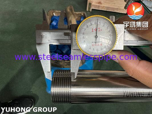 স্যানিটারি ASME SA270 TP304 স্টেইনলেস স্টিল উজ্জ্বল অ্যানিল্ড টিউব (থ্রেডেড প্রান্ত)