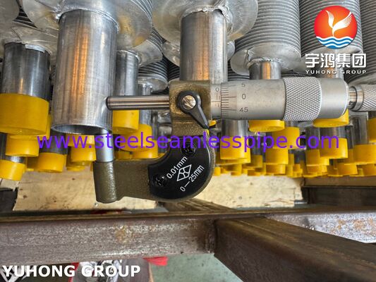 EN 10217-7 1.4301 বয়লার এবং এয়ার কুলারগুলির জন্য এক্সট্রুডেড ফিনড টিউব