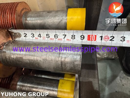 বোতল এবং অর্থনীতির জন্য এমবেডেড ফিনড টিউব A106 Gr.B বেস কপার ফিনস