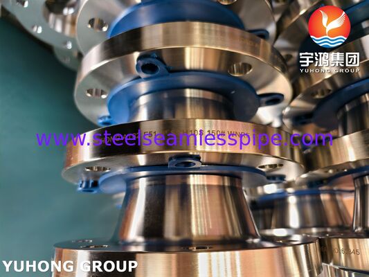 ASTM A182 F51 S31803 ডুপ্লেক্স ইস্পাত ফোরজড ওয়েল্ডনেক ফ্ল্যাঞ্জ 150#-2500# B16.5