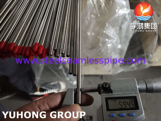 ASTM A269 TP316L BA স্টেইনলেস স্টীল সিউমলেস টিউব ফর ফুড প্ল্যান্ট 320# বাইরের পোলিশ