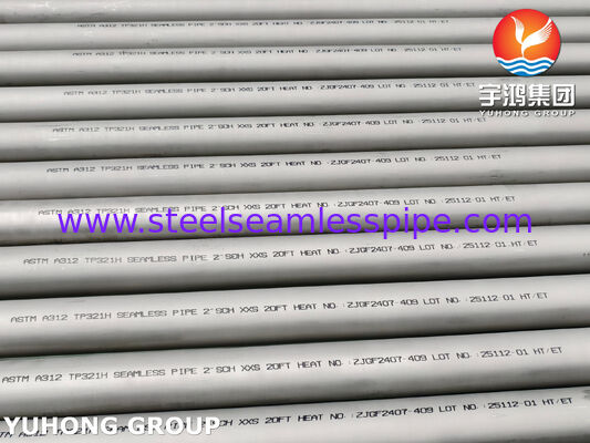 ASTM A312 TP321H স্টেইনলেস স্টিল সিমলেস পাইপ পিকলড এবং অ্যানিল্ড