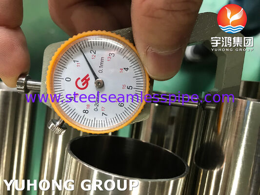 320 / 240 Grit ASTM A269 TP304L স্টেইনলেস স্টীল উজ্জ্বল Annealed টিউব স্যানিটারি অ্যাপ্লিকেশন জন্য