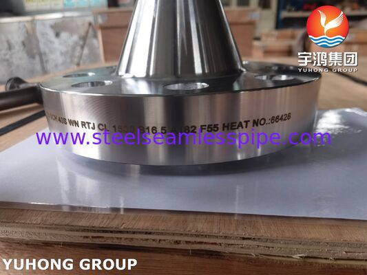 ASTM A182 F55 UNS S32760 ডুপ্লেক্স স্টিল ওয়েল্ড নেক ফ্ল্যাঞ্জ RTJ EN 1.4501 X2CrNiMoCuWN25-7-4