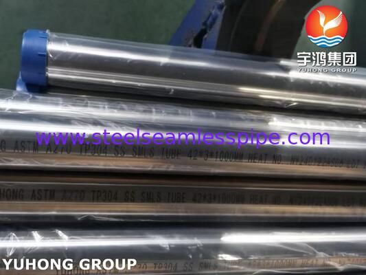 চিনি শিল্পের জন্য ASTM A270 3A TP304 BA স্টেইনলেস স্টিল স্যানিটারি সিমলেস টিউব