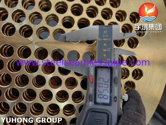 ASME SB171 C46400 সামুদ্রিক এবং তাপ এক্সচেঞ্জার অ্যাপ্লিকেশনগুলির জন্য ক্ষয় প্রতিরোধী বৈশিষ্ট্য সহ নৌ ব্রাস টিউব শীট