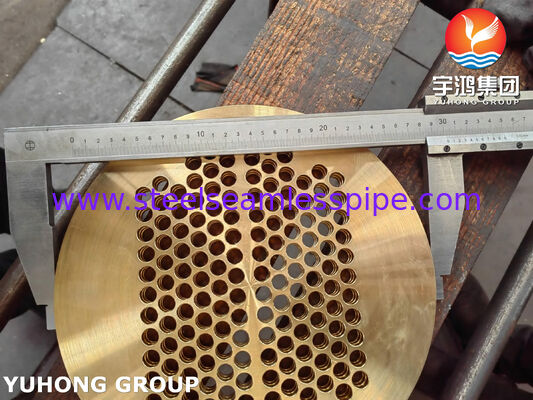 ASME SB171 C46400 সামুদ্রিক এবং তাপ এক্সচেঞ্জার অ্যাপ্লিকেশনগুলির জন্য ক্ষয় প্রতিরোধী বৈশিষ্ট্য সহ নৌ ব্রাস টিউব শীট