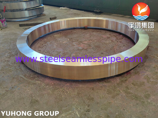 ASME SB171 C70600 কপার নিকেল হেভি রিং বড় হিট এক্সচেঞ্জার টিউবশীট এবং শেল সংযোগের জন্য OD 1464mm x ID 1277mm x 132mm