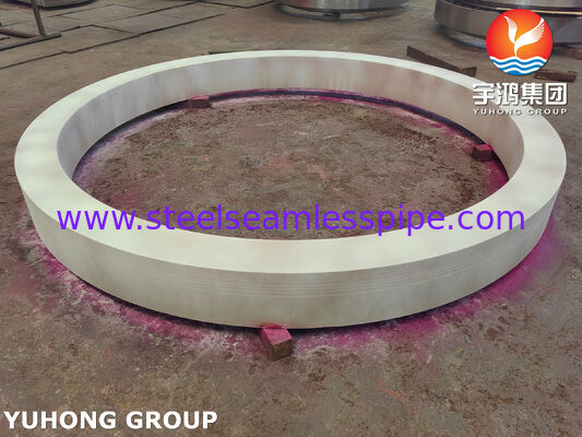 ASME SB171 C70600 কপার নিকেল হেভি রিং বড় হিট এক্সচেঞ্জার টিউবশীট এবং শেল সংযোগের জন্য OD 1464mm x ID 1277mm x 132mm