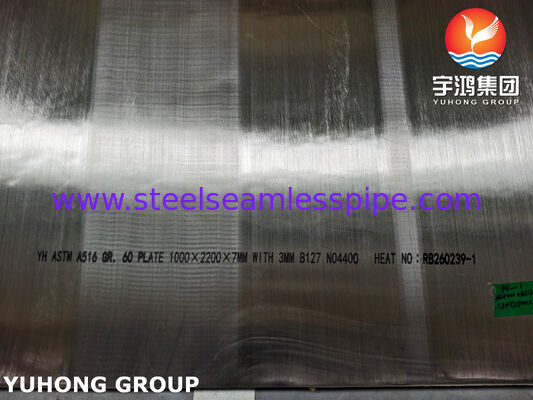 ASTM B127 Monel 400 + ASTM A516 Gr.60 স্টিল ক্ল্যাড প্লেট বিস্ফোরক ক্ল্যাডিং প্রেসার ভেসেল