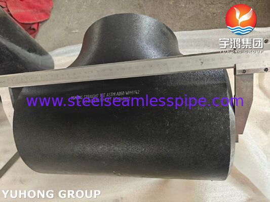 ASTM A860 WPHY 42 কার্বন স্টিল স্ট্রেইট টি ASME B16.9 স্টিল বাটওয়েল্ড পাইপ ফিটিং