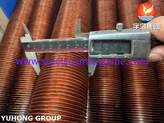 এয়ার কুলারের জন্য CU-T2 কপার ফিন সহ ASTM A106 Gr.B এম্বেডেড ফিনড টিউব