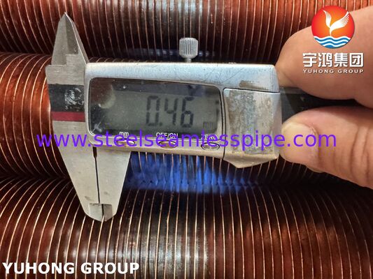 এয়ার কুলারের জন্য CU-T2 কপার ফিন সহ ASTM A106 Gr.B এম্বেডেড ফিনড টিউব