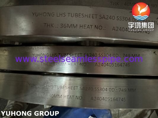 ASME SA240 304 স্টেইনলেস স্টীল টিউবশিট সহ TEMA স্ট্যান্ডার্ডের সাথে সঙ্গতিপূর্ণ হিট এক্সচেঞ্জার কোরের জন্য নির্ভুল CNC ড্রিলড হোল