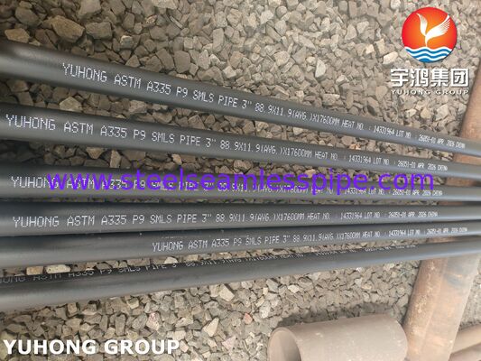 অ্যালয় স্টিল টিউব ASTM A335 ক্রোম-মলি অ্যালয় সিমলেস পাইপ গ্রেড P9 P22