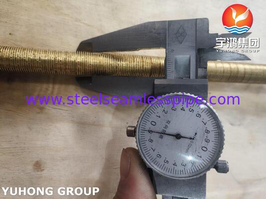 ASME SB111 C68700 শেল এবং টিউব তাপ এক্সচেঞ্জারের জন্য নিম্ন ফিন টিউব