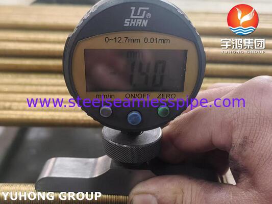ASME SB111 C68700 শেল এবং টিউব তাপ এক্সচেঞ্জারের জন্য নিম্ন ফিন টিউব