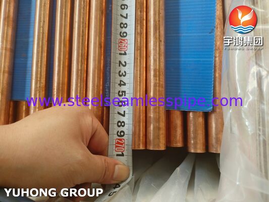 ASTM B111 C12200 তামা বিজোড় টিউব ফসফরাস-হিট এক্সচেঞ্জার কনডেনসারের জন্য ডিঅক্সিডাইজড