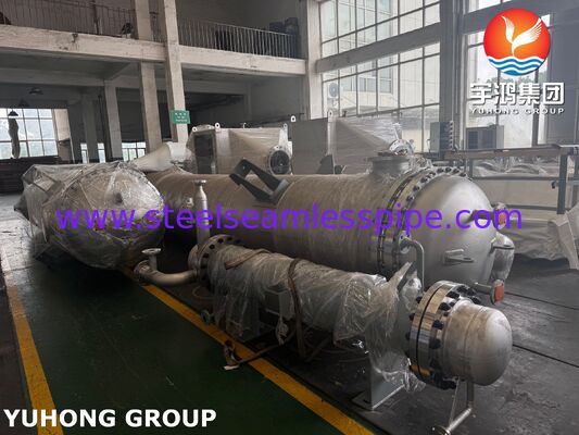 বায়ুমণ্ডলীয় টাওয়ারের জন্য ASME SB516 শেল এবং টিউব হিট এক্সচেঞ্জার Monel400 ক্ল্যাড ট্রিম কনডেন্সার