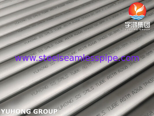 ASTM A268 TP430, UNS S43000 স্টেইনলেস স্টীল সিউমলেস টিউব ফর হিট এক্সচেঞ্জার টিউব