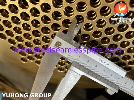 ASTM B171 C46400 তাপ এক্সচেঞ্জার কনডেন্সারের জন্য নৌবাহিনীর ব্রাস টিউব শীট