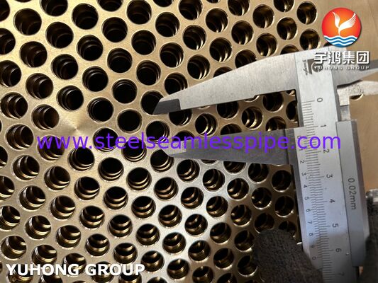ASTM B171 C46400 তাপ এক্সচেঞ্জার কনডেন্সারের জন্য নৌবাহিনীর ব্রাস টিউব শীট