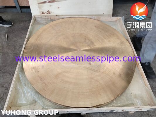 ASME SB171 UNS C46400 নৌবাহিনীর ব্রাস প্লেট কাঠামোগত ফাঁকা বৃত্ত তামা খাদ কাঠামো ডিস্ক