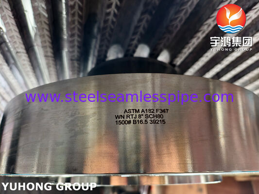 ASTM A182 F347 ওয়েল্ড নেক ফ্ল্যাঞ্জ / EN 1.4550 স্টেইনলেস স্টিল ফ্ল্যাঞ্জ WNRTJ ফ্ল্যাঞ্জ