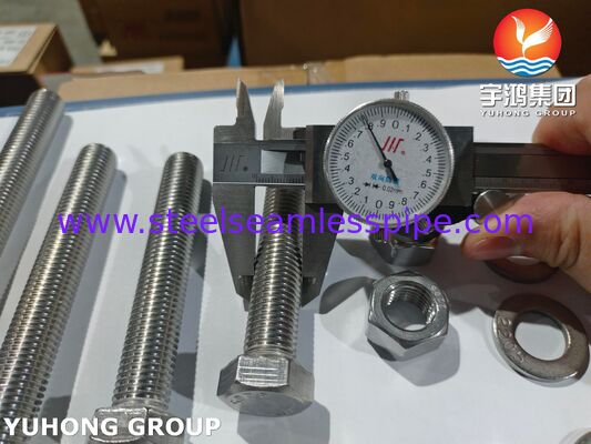 সুপার ডুপ্লেক্স ফাস্টেনার ISO4017 S32205 2205 ডুপ্লেক্স স্টিল হেক্স বোল্ট নট ওয়াশার