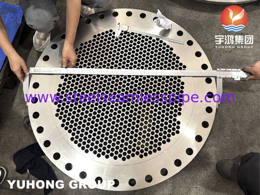 ASTM A182 F316L স্টেইনলেস স্টীল কাঠামোগত টিউব শীট তাপ এক্সচেঞ্জারগুলির জন্য সুনির্দিষ্ট মেশিনযুক্ত টিউব গর্ত সহ