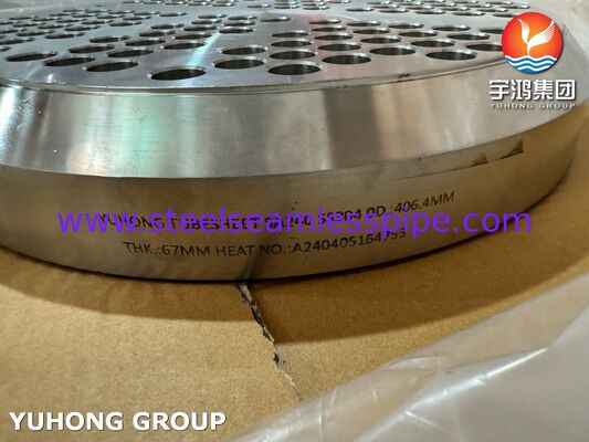 ASME SA240 SS304 হিট এক্সচেঞ্জার টিউব শীট পেট্রোকেমিক্যাল সার্ভিসের জন্য ক্ষয়রোধী নির্ভুল CNC-ড্রিল্ড
