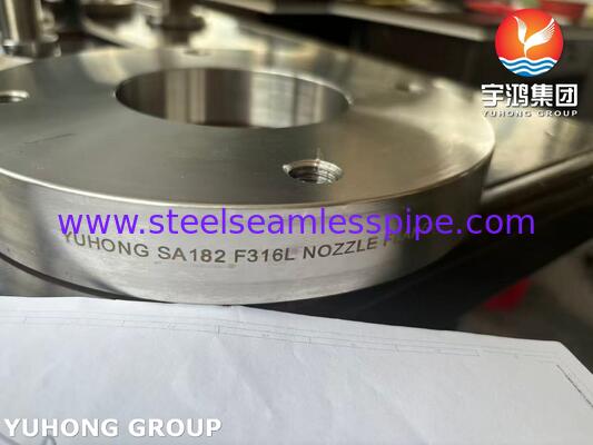 চাপ পাত্রের জন্য ASME SA182 F316L স্টেইনলেস স্টিল ফ্ল্যাঞ্জ ফোর্জড নজল ফ্ল্যাঞ্জ