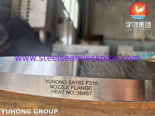 চাপ পাত্রের জন্য ASME SA182 F316L স্টেইনলেস স্টিল ফ্ল্যাঞ্জ ফোর্জড নজল ফ্ল্যাঞ্জ