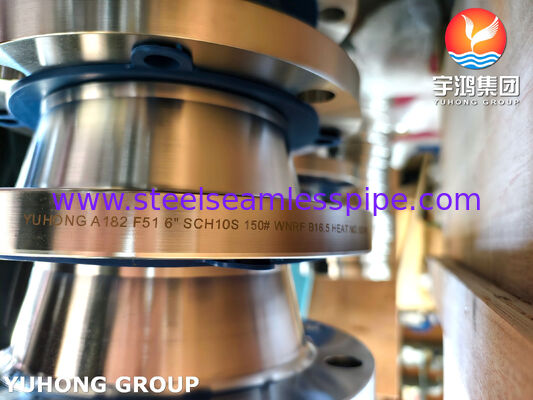 ASTM A182 F51 Duplex Stainless Steel Flange ASME B16.5 Raised Face Weld Neck Flange for Chemical and Petrochemical Piping