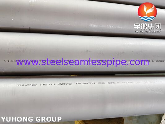 ASTM A376 TP347H Stainless Steel Seamless Pipe For Power Plant , Pickled And Annealed