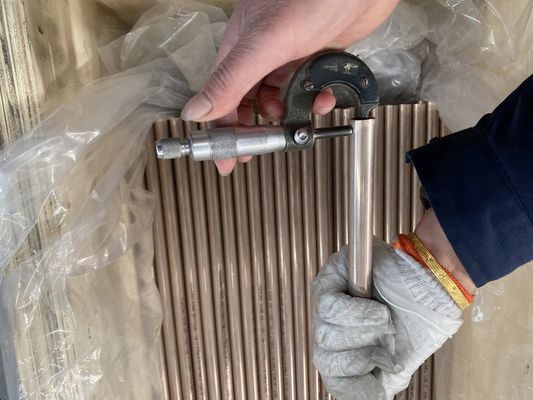 ASTM B111 C70600 কপার নিকেল টিউব, CuNi 90/10 হিট এক্সচেঞ্জার টিউব