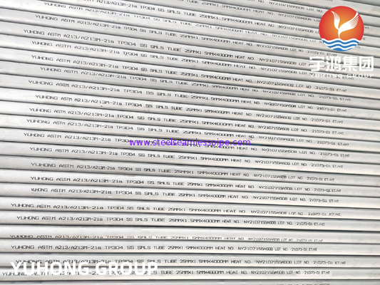 ASTM A213 TP304 /TP304L স্টেইনলেস স্টীল সিউমলেস টিউব জন্য তাপ এক্সচেঞ্জার