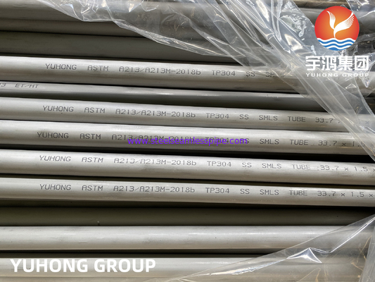 ASTM A213 TP304 /TP304L স্টেইনলেস স্টীল সিউমলেস টিউব জন্য তাপ এক্সচেঞ্জার