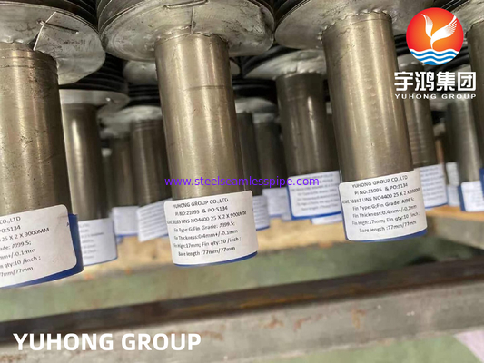 এমবেডেড ফিন টিউব ASME SB163 Monel 400 নিকেল অ্যালোয় টিউব G টাইপ ফিন টিউব