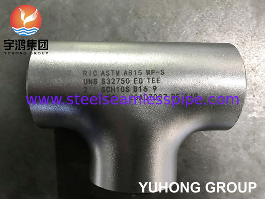 ASTM A815 S32750 সুপার ডুপ্লেক্স স্টেইনলেস স্টিল ইকুয়াল টি ক্লোরাইড সার্ভিস ক্যাপাবিলিটি বাট ওয়েল্ড ফিটিং