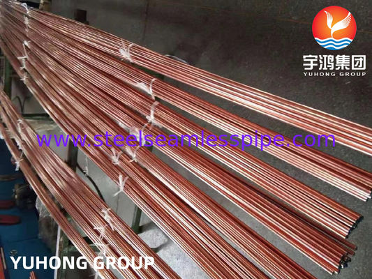 ASTM B111 / ASME SB111 TP2 UNS C12200 DHP কপার টিউব সিউমলেস হিট এক্সচেঞ্জার টিউব